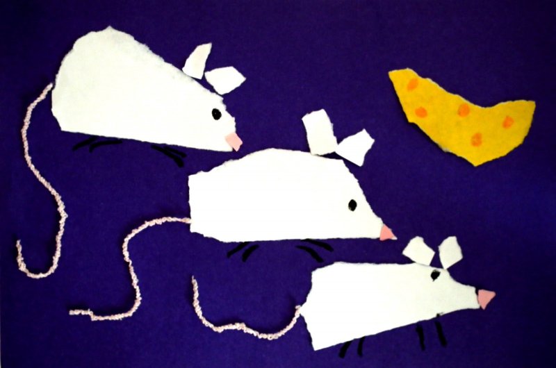 Поделка мышонок из бумаги