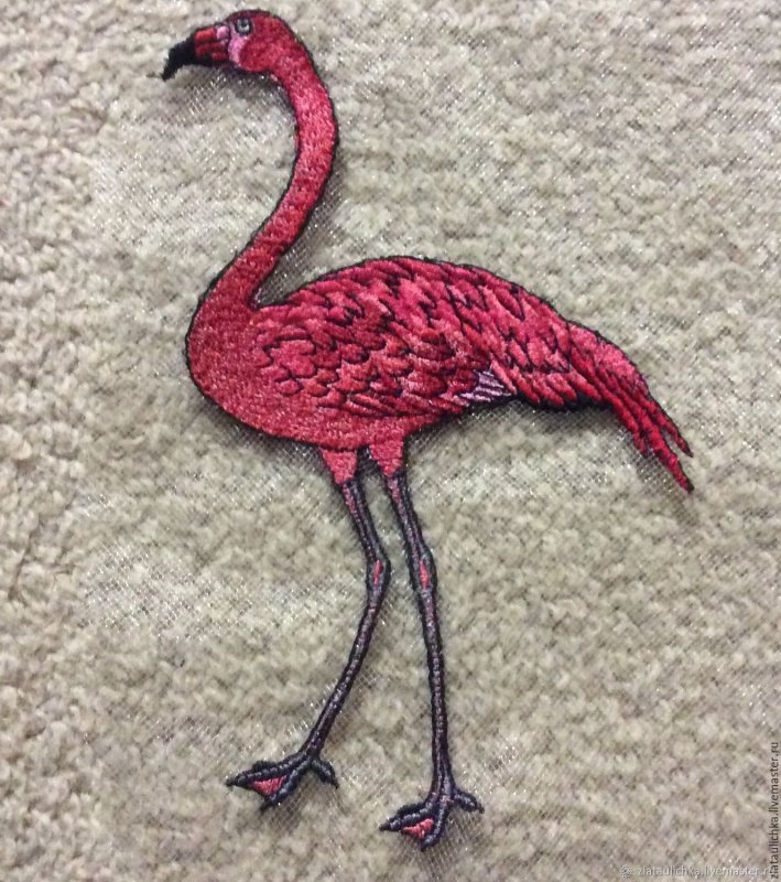 Нашивка на одежду Фламинго