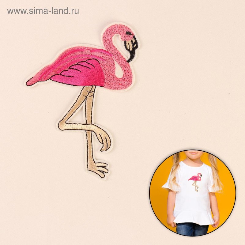 Аппликации для детей из перьев Фламинго