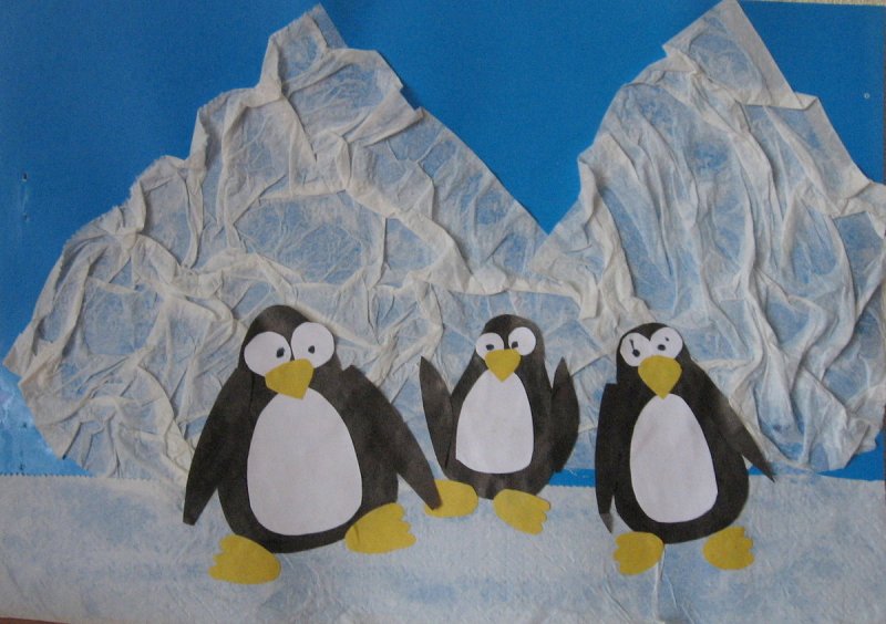 Пингвин из картона