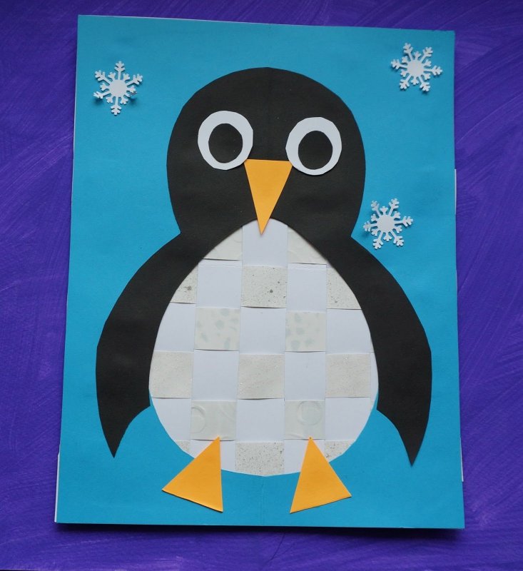 Пингвины аппликация в детском саду