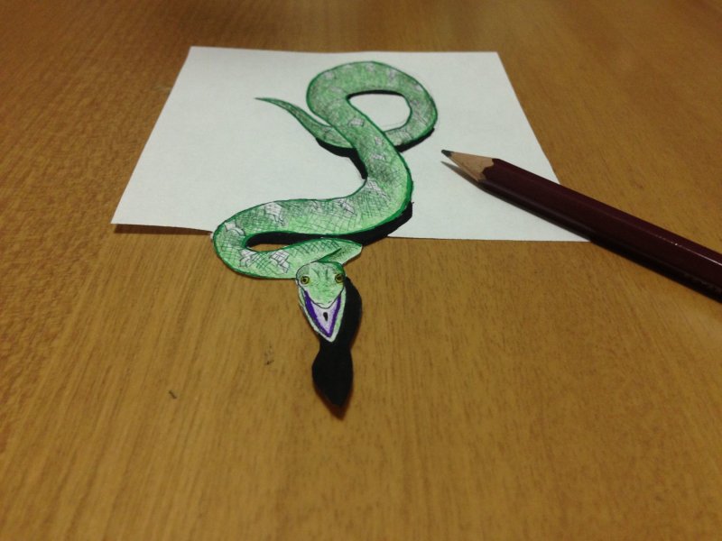 Закладка змейка из бумаги