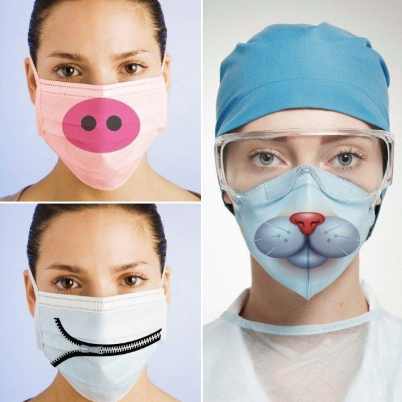 Использование медицинских масок. Необычные медицинские маски. Креативные маски для лица. Забавные медицинские маски. Прикольные маски для лица медицинские.