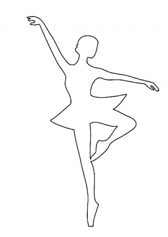 Силуэт танцующей балерины и силуэт балерины png