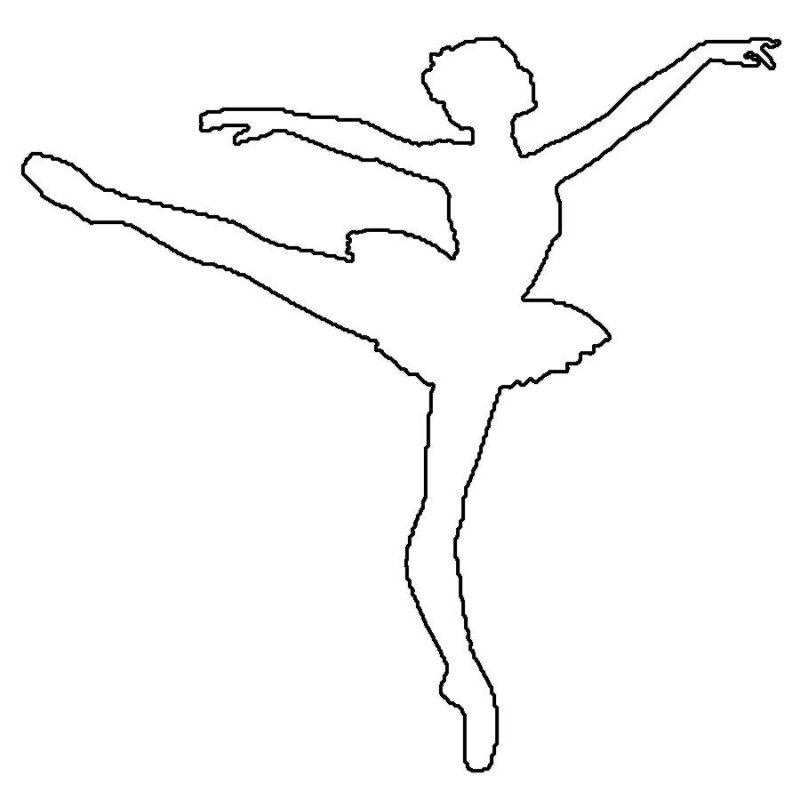 Силуэт танцующей балерины и силуэт балерины png